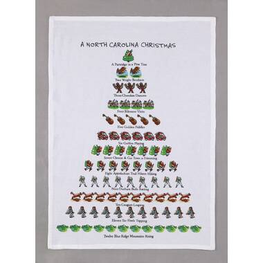 Deck the Halls Watercolor Christmas Tree Tea Towel – AbbyKate Home