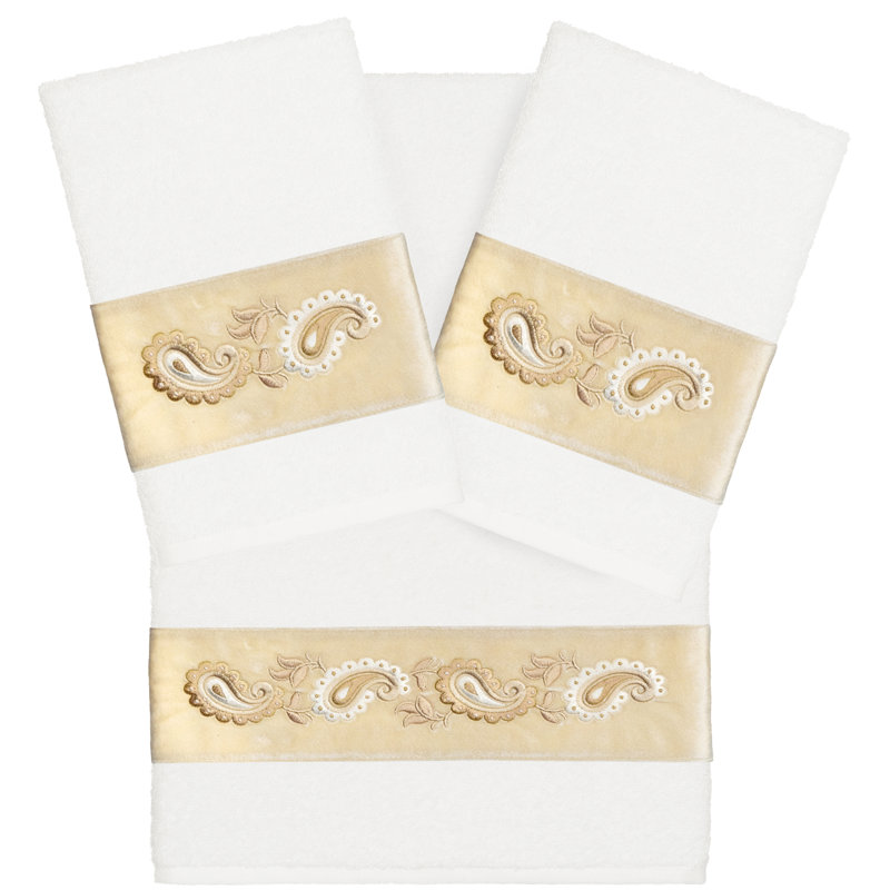  3 Piece 100% Turkish Cotton Towel Set, White