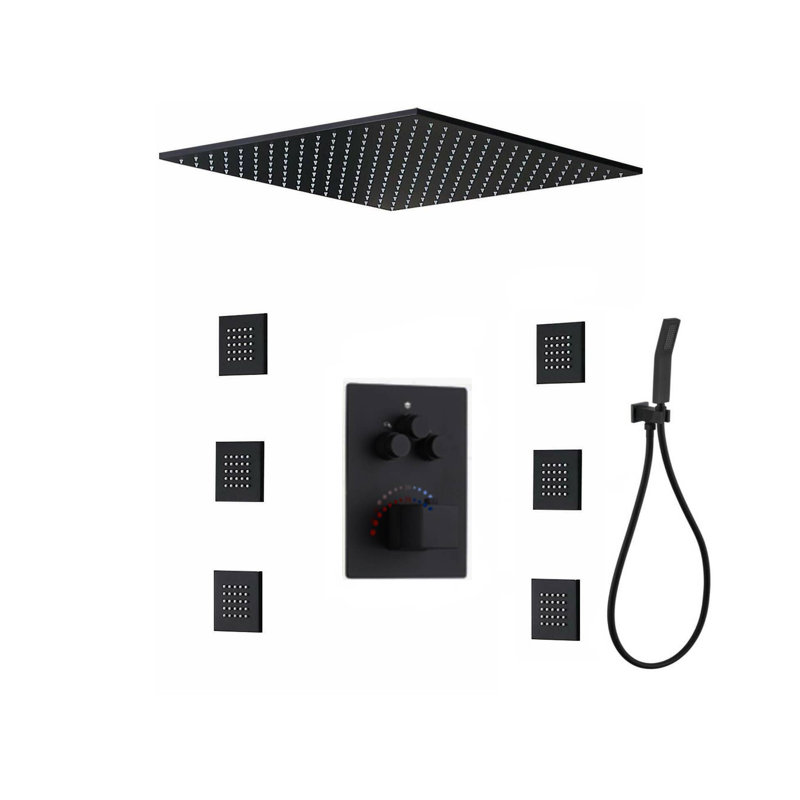 All-In-One Kit with Rough in-Valve, Black
