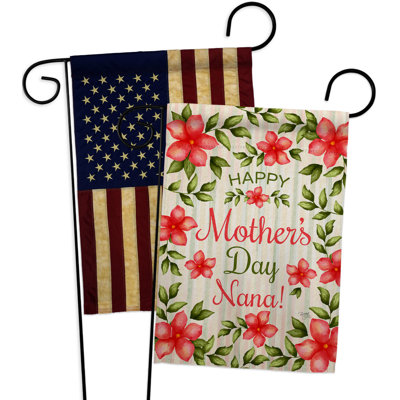 Drapeau de jardin en polyester 2 côtés 18 x 13 po
