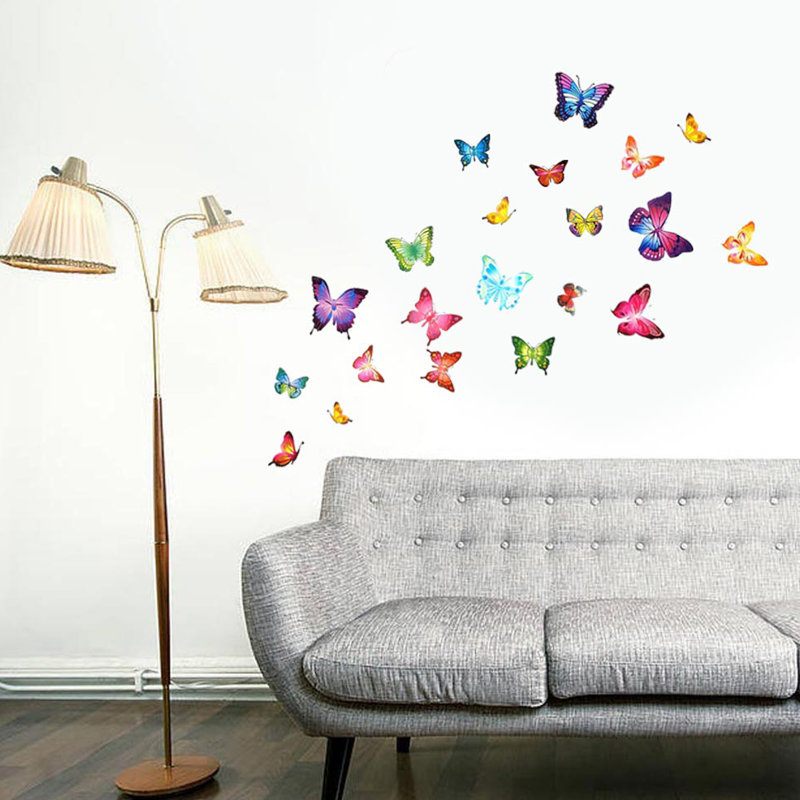 Adhésif décoratif 28 papillons