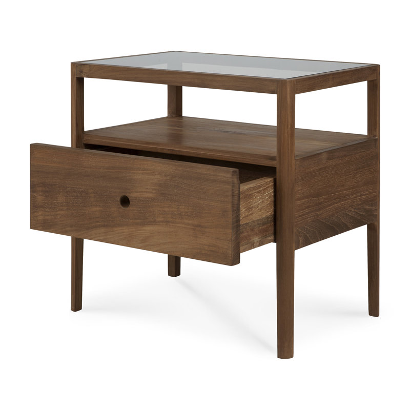 Spindle 1 - Drawer Solid Wood Nightstand