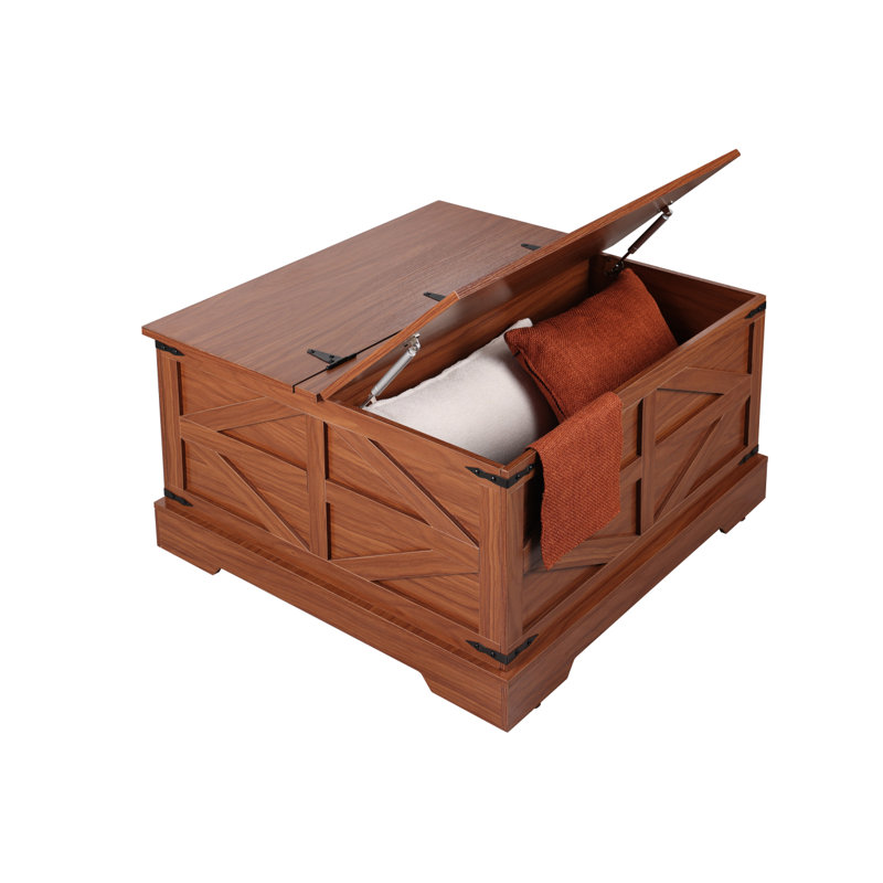Table basse rustique en bois, Brun