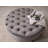 Suave 37" Wide Tufted Round Storage Ottoman, Gray