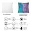 Turquoise et mauve liquide Art II - coussin décoratif imprimé moderne-132563637