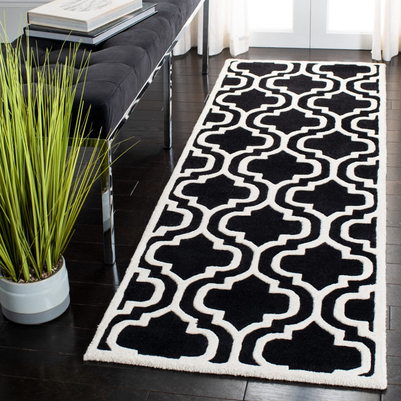 Carolene Hand Tufted Wool Geometric Rug, Runner 2'3" x 7'