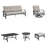 Chamber 5 - Person Aluminum Outdoor Seating Group With Sunbrella® Cushions And Ottoman