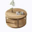 Table basse ronde en bois, table circulaire pour le salon-1356028210