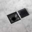 Drain de douche carré de 4,56 po de qualité supérieure avec base de drain de douche-101429930