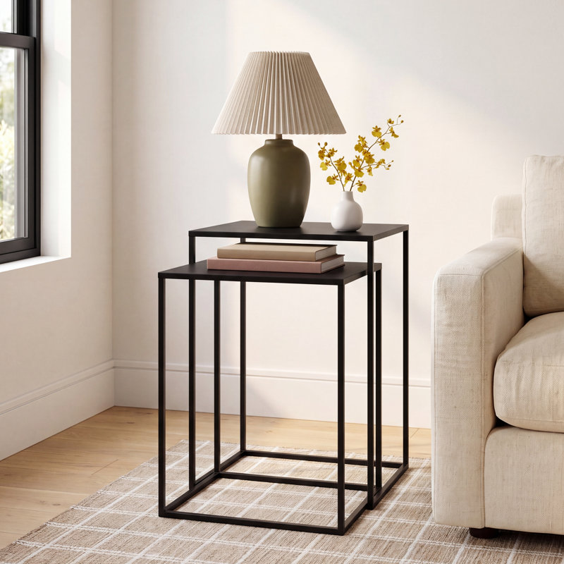Fraley Iron Tray Top Nesting Tables