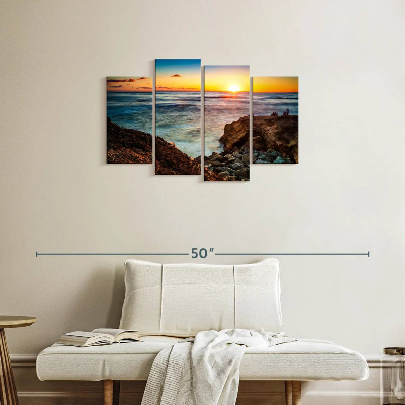 Gillard La Jolla Gillard coucher de soleil, H 22 po x l 36 po