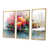 Toile avec cadre flottant or
