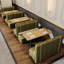Banc rembourré en similicuir Bar