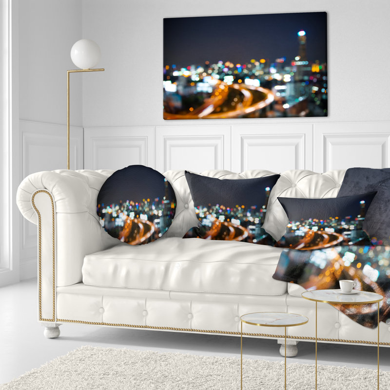 Coussin de la ville de Crépuscule, 12 pi x 20 pi, Coussin lombaire