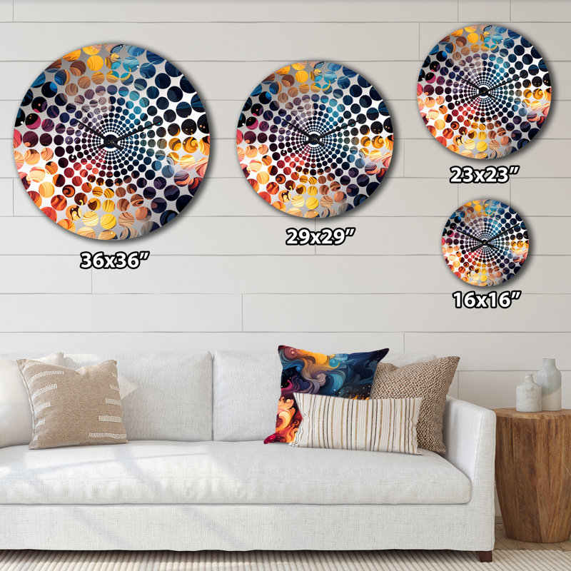 Horloge murale abstraite Celestial Concealment Ripple, Grand