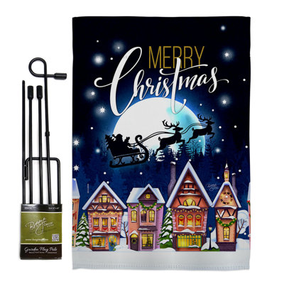 Avo Double Sided 18.5'' H x 13'' W Polyester Christmas Flag Set