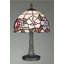 Carpentras 34Cm Tiffany Style Lily Blue Pink Cream Glass Table Lamp