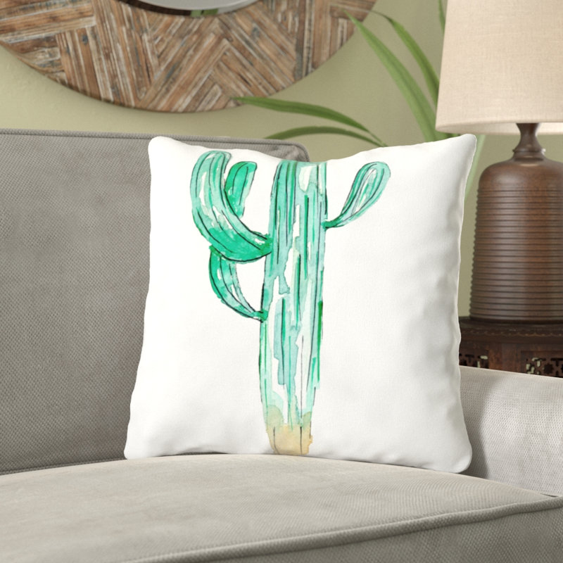 Coussin décoratif cactus Saguaro, Synthétique, Extérieur