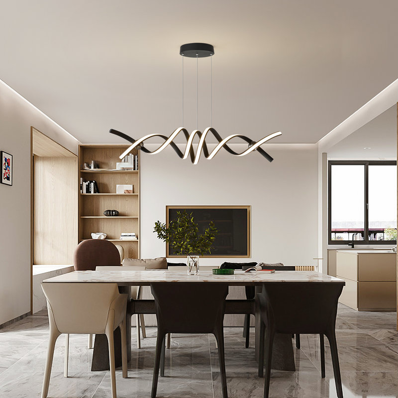 - Light LED Kitchen Island Pendant, Black