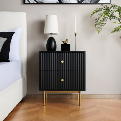 Aivis 50cm W Metal Bedside Table