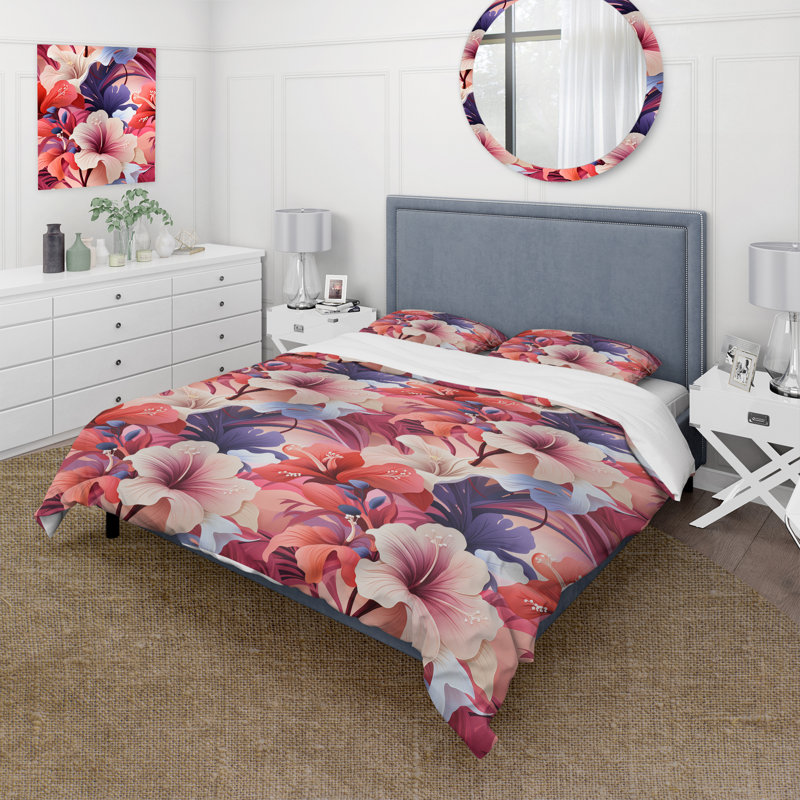 Literie Coral Mirage Vii, Housse de couette pour très grand lit et 2 très