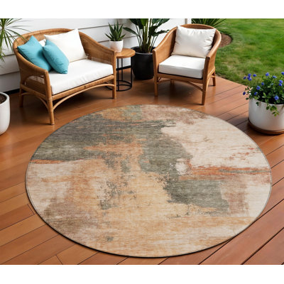 Tapis rond 8 po Terra Cotta