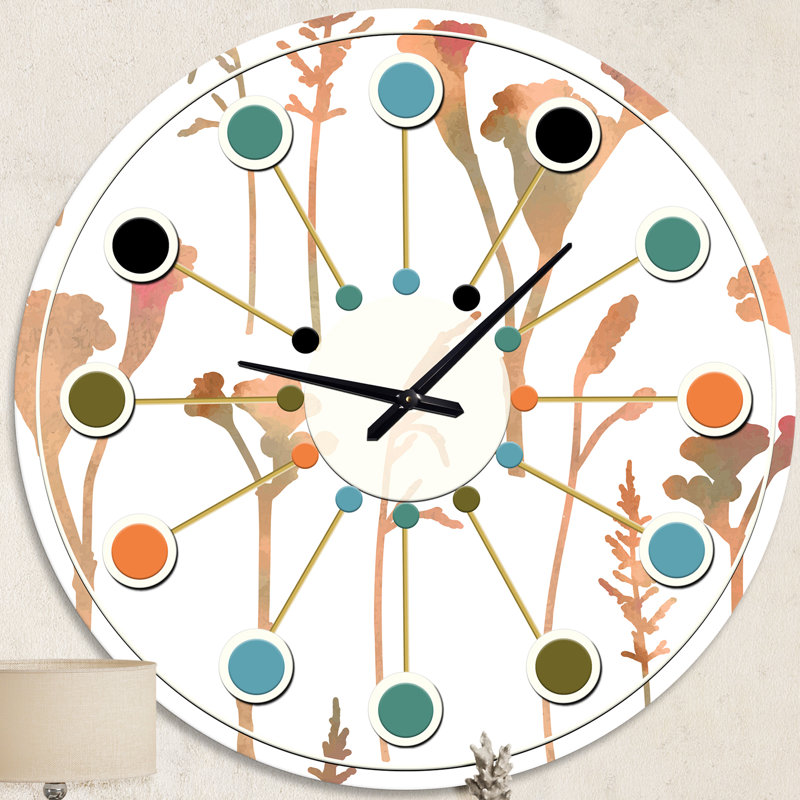 Horloge murale rétro Mid-Century, Moyenne