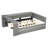 Gray Full Size Upholstered Bed Featuring Storage Shelves, Desk, Charging Station And Trundle For Comfortable Overnight Stay Platform With Upholstery, Built - In Storage, Ports Space Efficient Bedroom-446430810