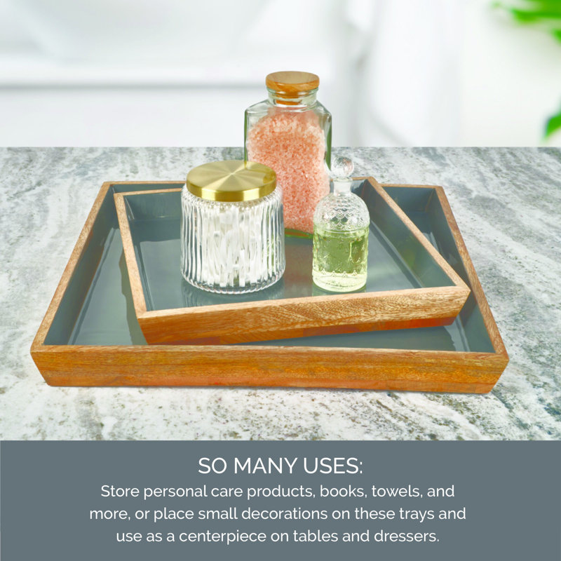 Mikasa Gourmet Basics Samara Serving Tray Set, 2 Piece