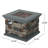 Mauricio Square Polyresin Propane Fire Pit Table with Hidden Fuel Tank
