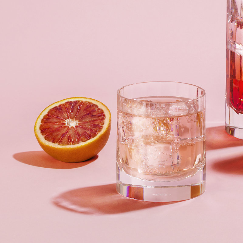 Fluted Handmade Crystal Drinking Glass, 8.5