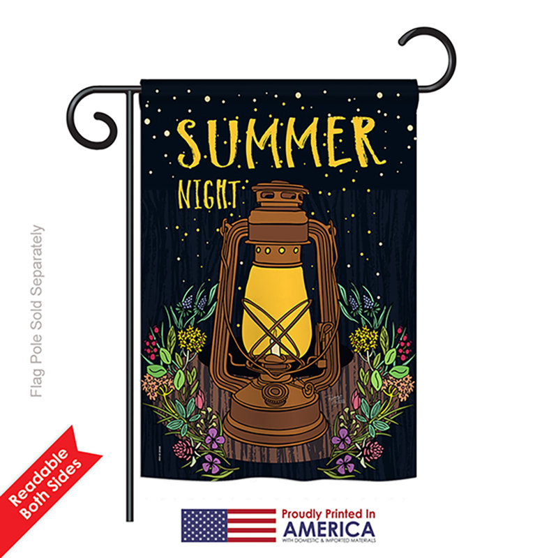 Polyester de 2 côtés 18,5 x 13 po summer night drapeau de jardin
