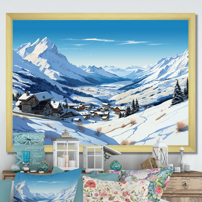 Alpinisme solitude Winter Glow V - décorations murales montagnes d'hiver