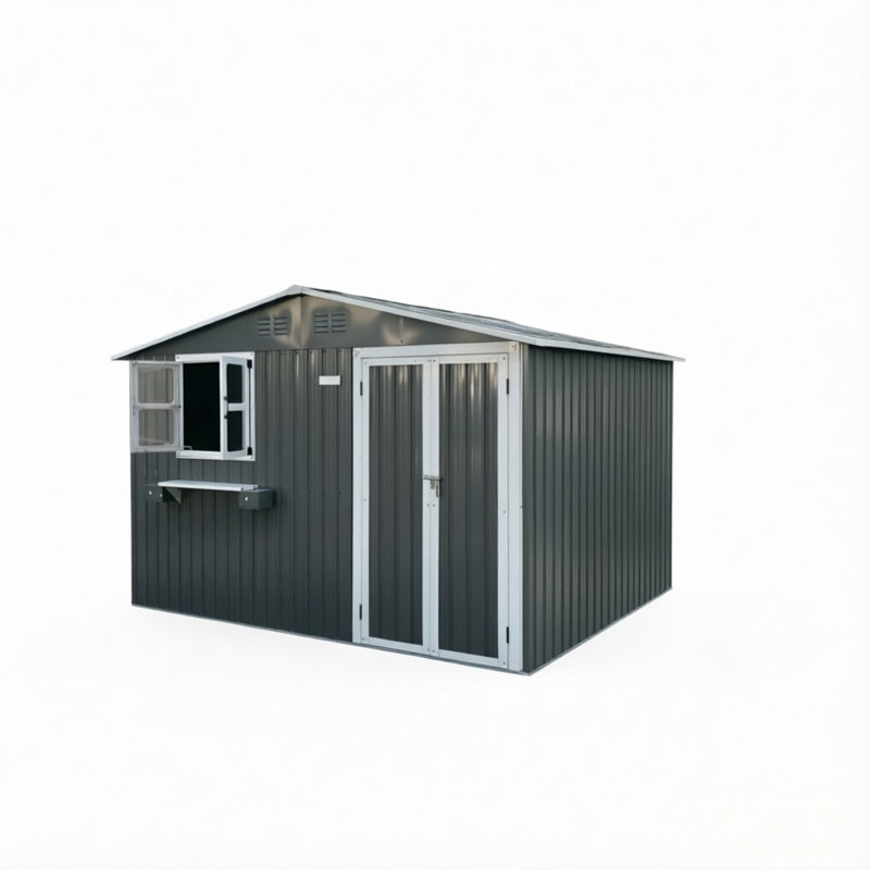 Spacious Sheds, 10x8 Ft Metal Storage With Window, Modern Backyard