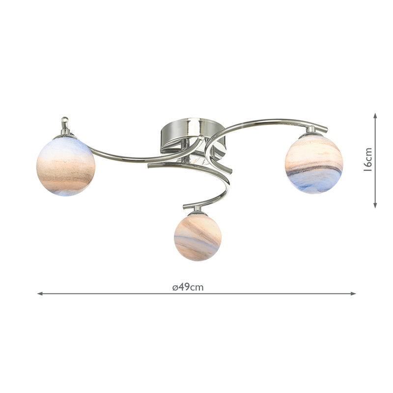 Flush Mount, Polished Chrome