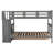 Twintwin Bunk Bed In Gray. Plywood. Maximize Storage Gray With Drawer Storage. Strong And Stable Frame. Ideal For Bedroom Organization. Safe Sleeping Environment-1531863102