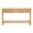 55" Fluted Console Table, Semi‑Circular Drawers With Vertical Strip Decor, Solid Wood Tabletop, Soft‑Closing, Bot