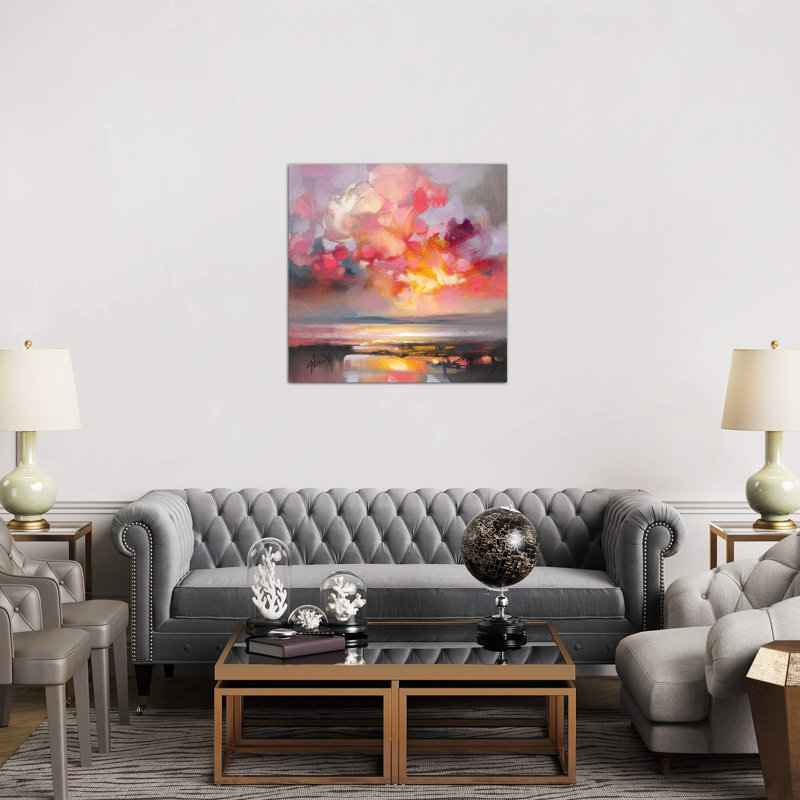 Rose Cumulus Study I by Scott Naismith - Wrapped Canvas Painting, 93.98 cm H x 93.98 cm W x 1.91 cm D