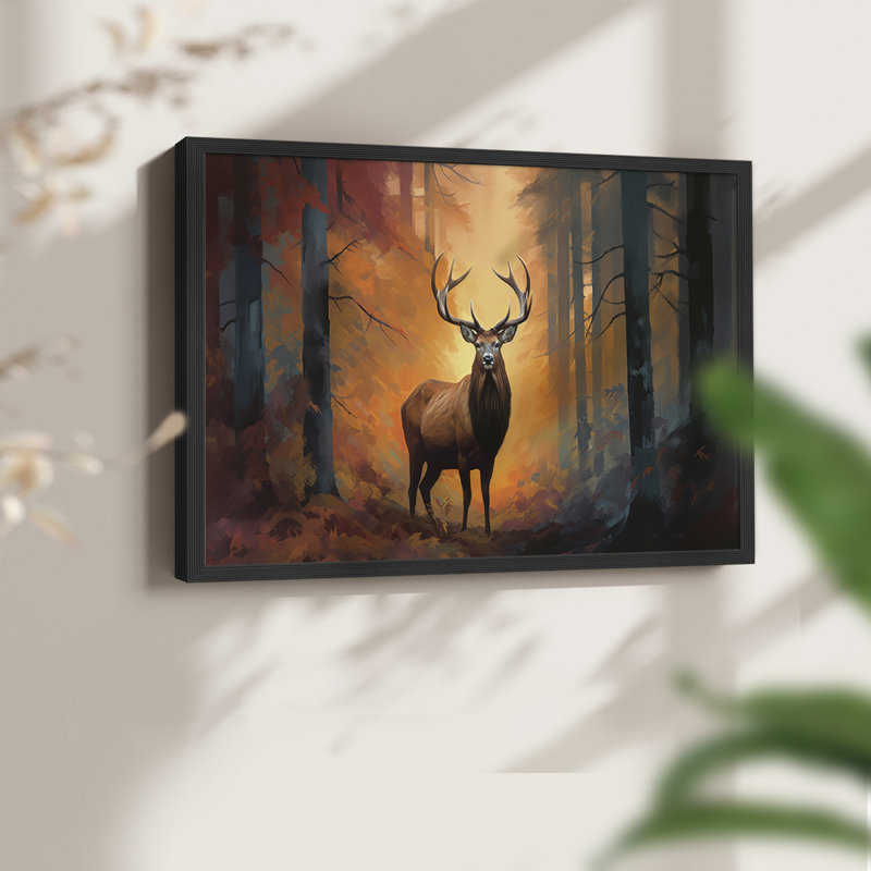 Faune - II - Reproduction encadrée - Restickable, H 8 po x l 10 po, Noir, noir, noir, noir