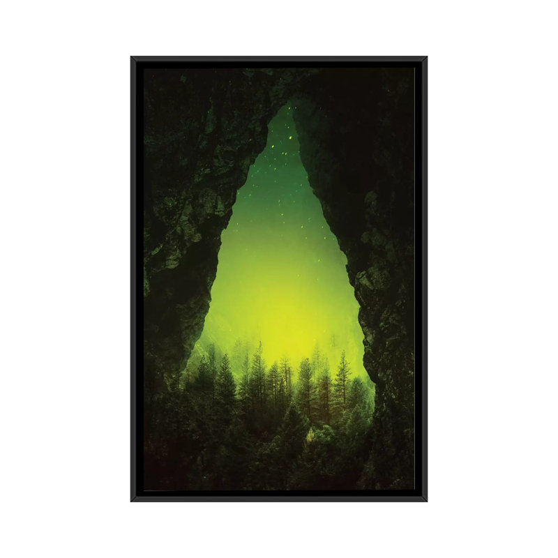 « toxique forest », reproduction d’impression sur toile tendue, H 26 po x l 18 po x P 1,5 po, Toile avec cadre flottant noir