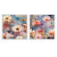 Bordeaux - ensemble de 2 collages floraux carrés-101851661-101851663