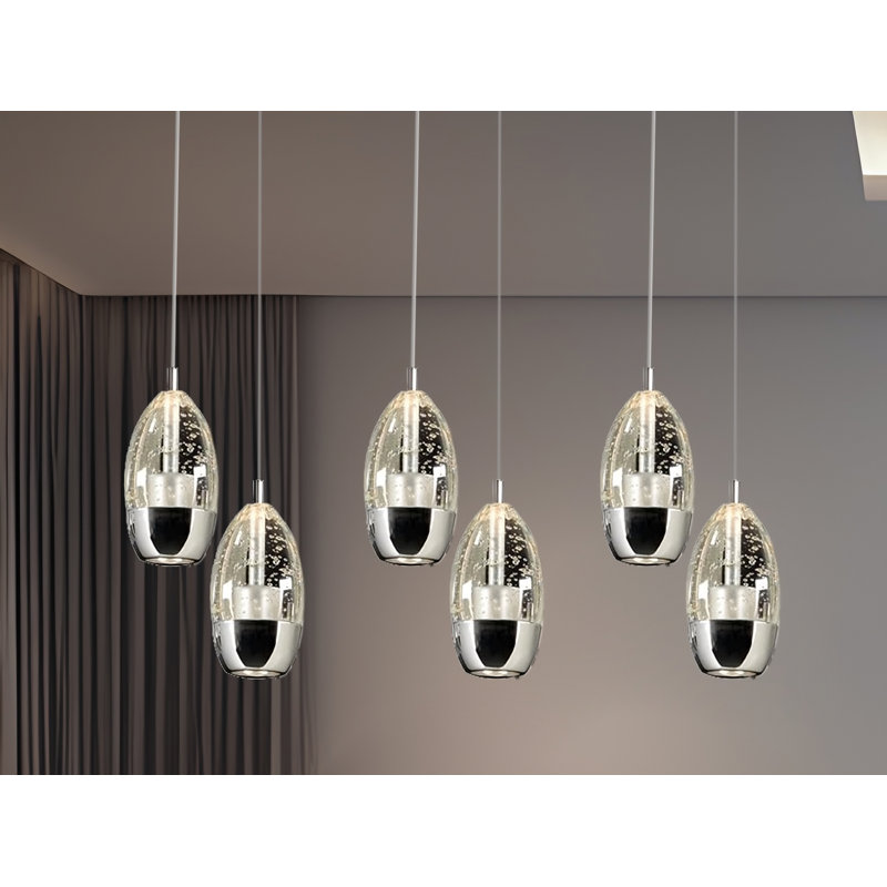 Moser 6 - Light Chrome Kitchen Island Pendant