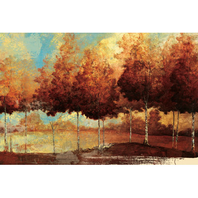 Painty Treeline 2 - Wrapped Canvas Painting