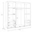 Minija 4 Door Manufactured Wood Wardrobe-1652168115