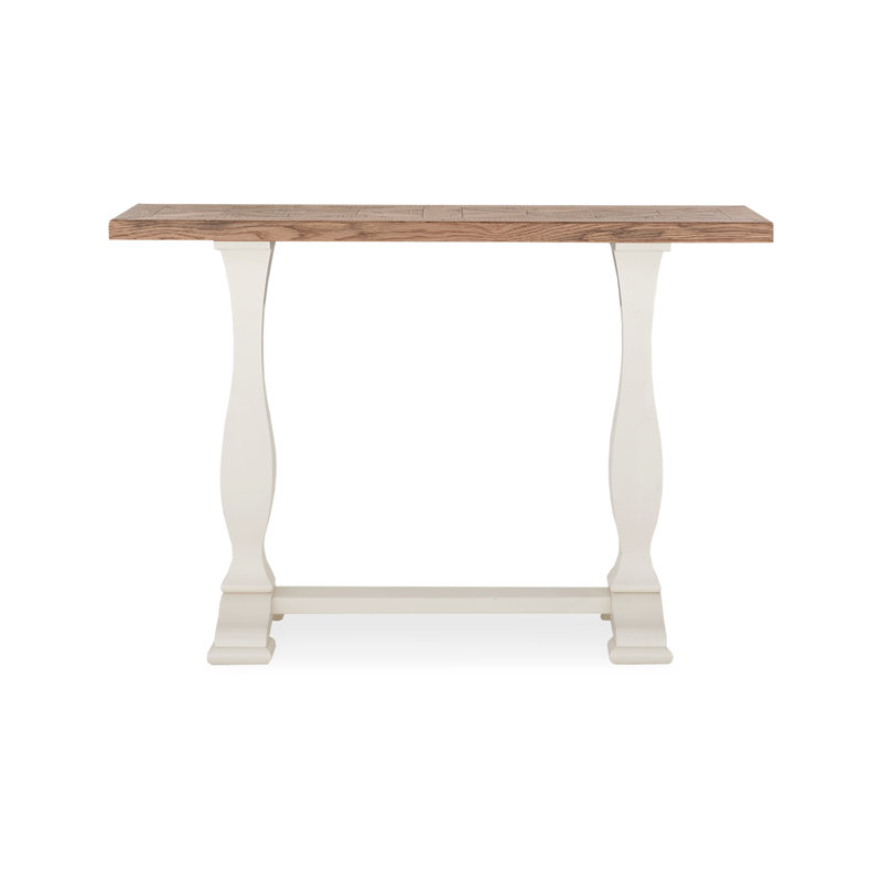 Abdulkadir 118cm Solid Wood Console Table, Brown, Ivory