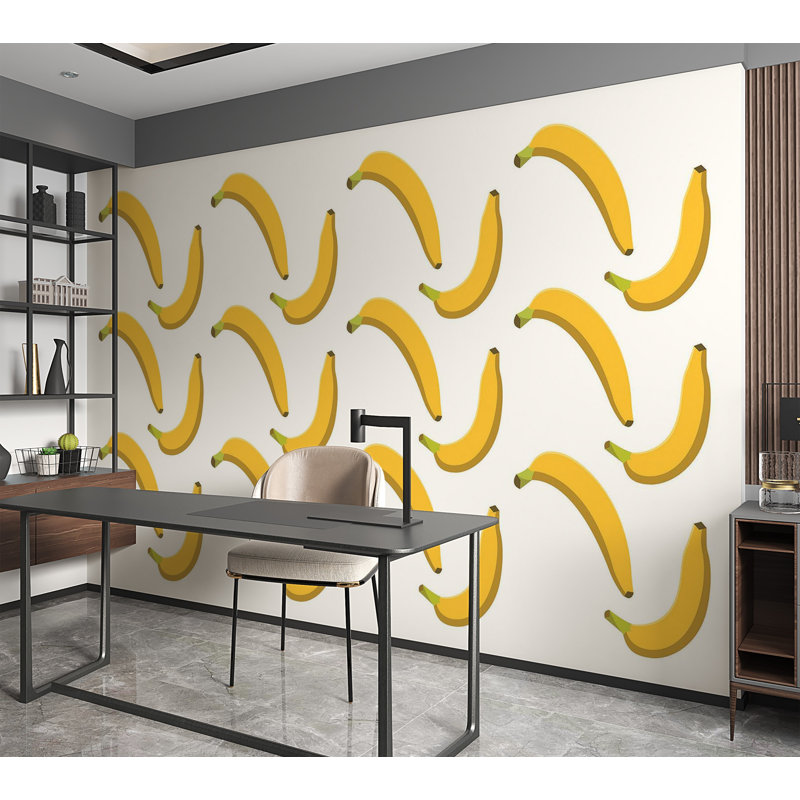 Papier peint de qualité supérieure - Motif de banane, L 40 po x l 60 po