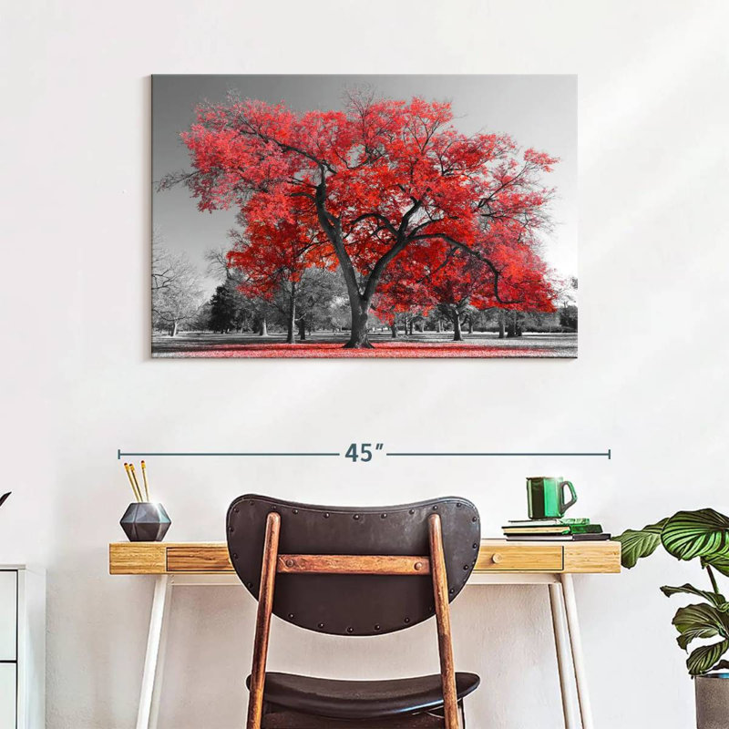 " Red Tree Canvas Print ", 26" H x 39" W x 1.25" D