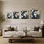 «Old World Map Blue» par Wild Apple Portfolio - impression sur toile-130878857-130878860