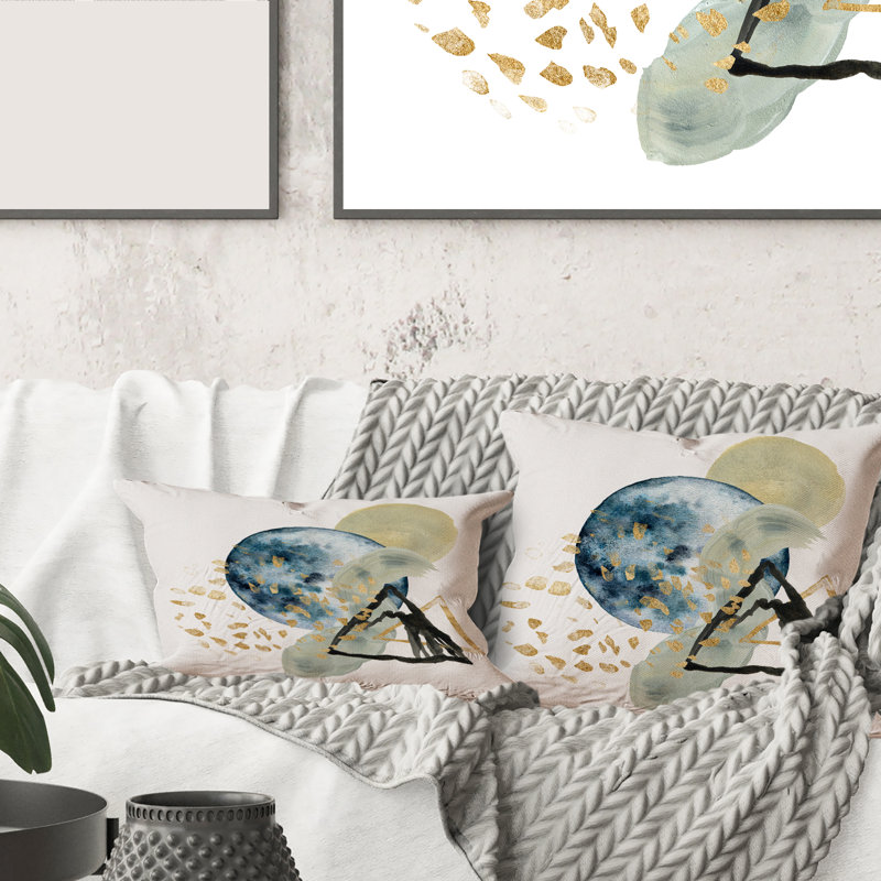 Abstract Throw Pillow, 18" x 18"