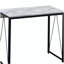 Bureau d'écriture antique blanc et noir 35,5 "avec base en métal